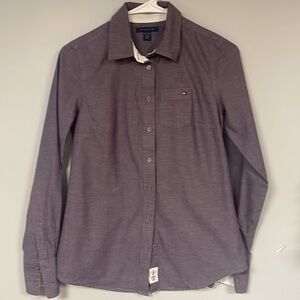Tommy Hilfiger  Button Front Shirt purple/ plum, XP/TP/XP,  100% Cotton